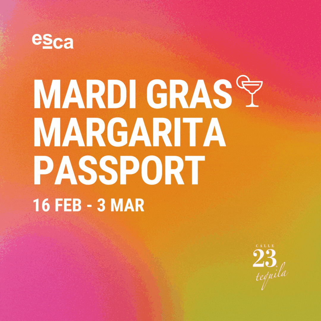 promotional material for LILYMU Restaurant Mardi Gras Margarita Passport featuring margarita drinks of various colours